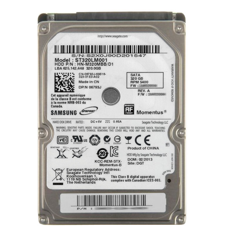 Dell 06793J - 320GB 5.4K SATA 2.5" Hard Drive