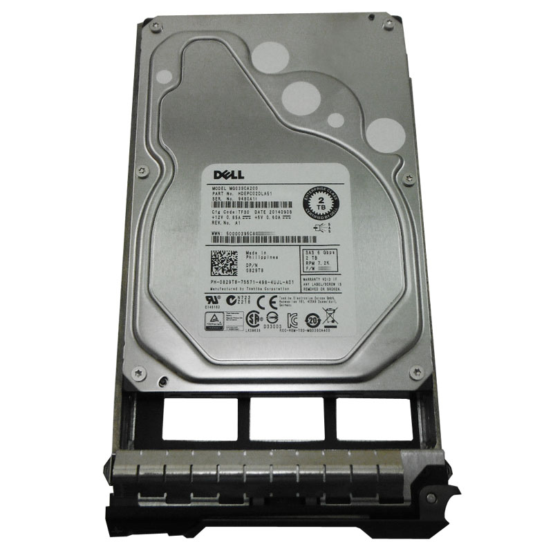 Dell 0829T8 - 2TB 7.2K SAS 3.5" 64MB Cache Hard Drive