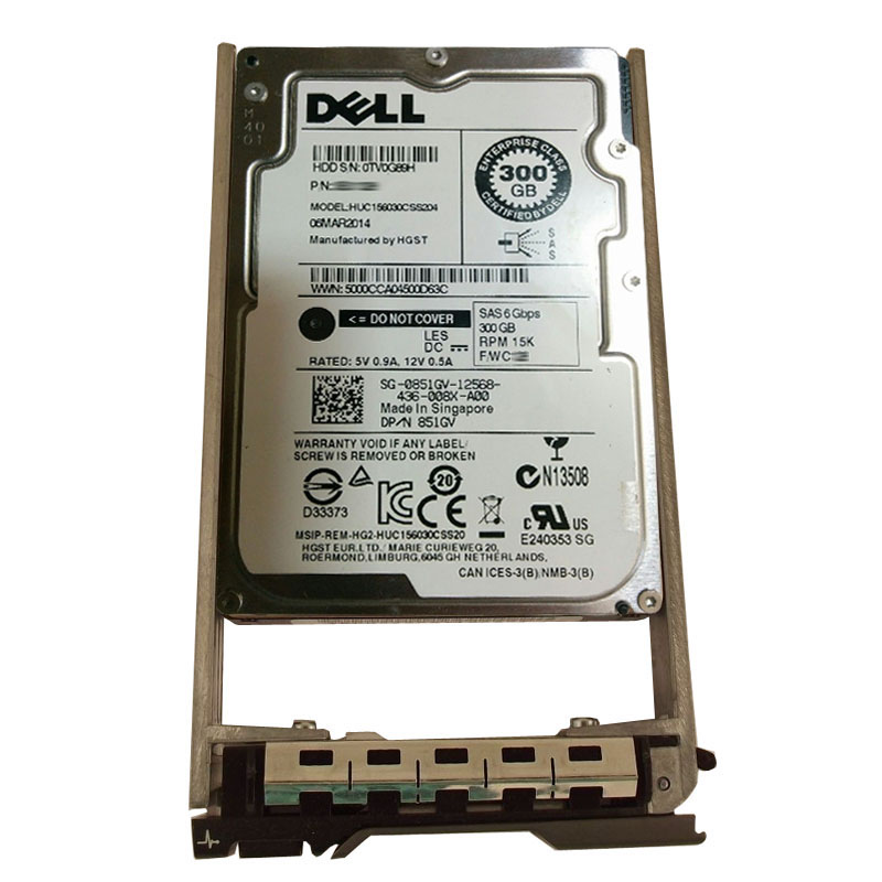 Dell 0851GV - 300GB 15K SAS 6.0Gbps 2.5" Hard Drive