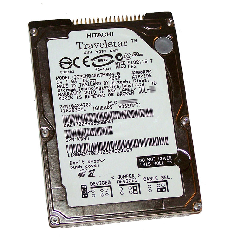Hitachi 0A24702 - 40GB 4.2K IDE 2.5" Hard Drive