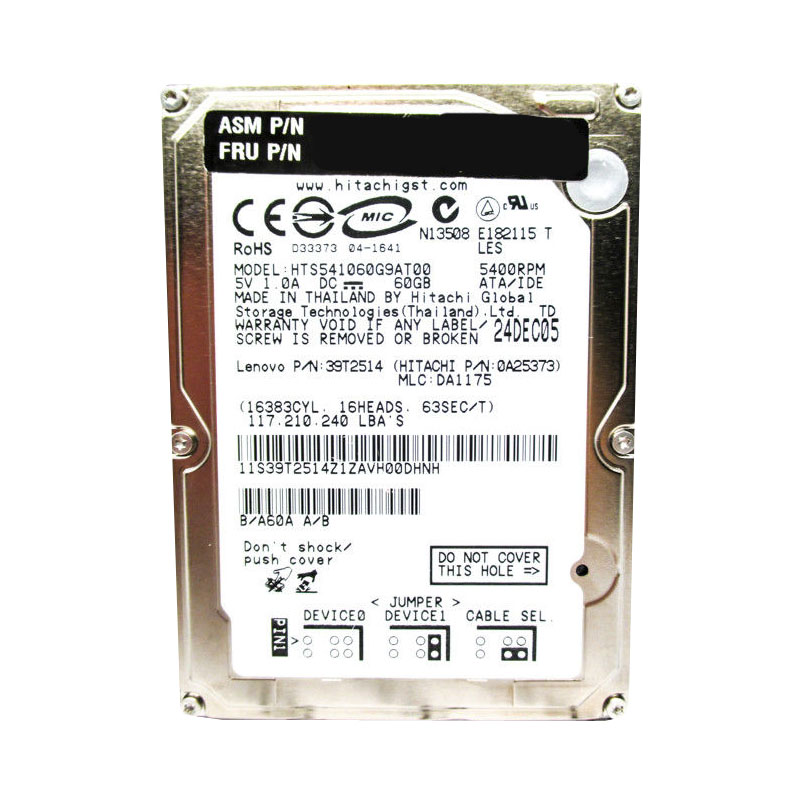 Hitachi 0A25373 - 60GB 5400RPM IDE 2.5Inch 8MB cache Hard Drive
