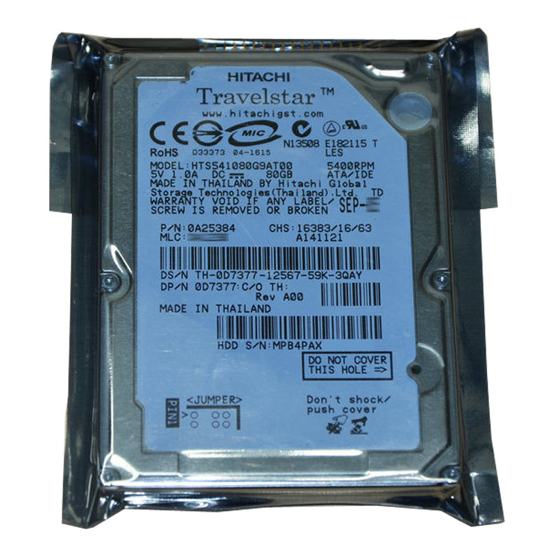 Hitachi 0A25384 - 80GB 5.4K IDE 2.5Inch 8MB Cache Hard Drive