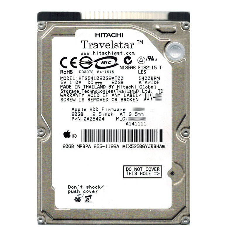 Hitachi 0A25404 - 80GB 5.4K IDE 2.5Inch 8MB Cache Hard Drive