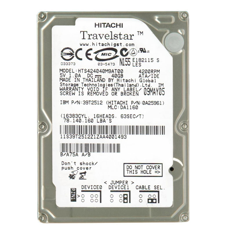 Hitachi 0A25961 - 40GB 4.2K IDE 2.5Inch Hard Drive