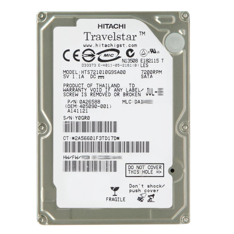 Hitachi 0A26588 - 100GB 7.2K SATA 1.5Gbps 2.5Inch 8MB Cache Hard Drive
