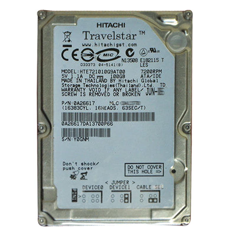 Hitachi 0A26617 - 100GB 7.2K IDE 2.5Inch 8MB Cache Hard Drive