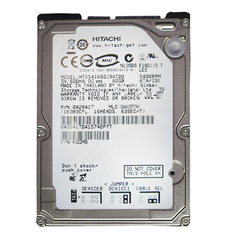 Hitachi 0A28417 - 80GB 5.4K IDE 2.5Inch 8MB Cache Hard Drive