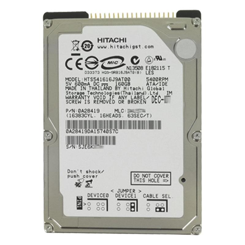 Hitachi 0A28419 - 160GB 5.4K IDE 2.5Inch 8MB Cache Hard Drive