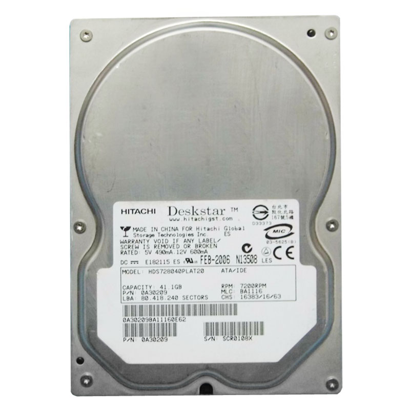 Hitachi 0A30209 - Deskstar 40GB 7200RPM ATA-100 3.5Inch 2MB cache Hard Drive