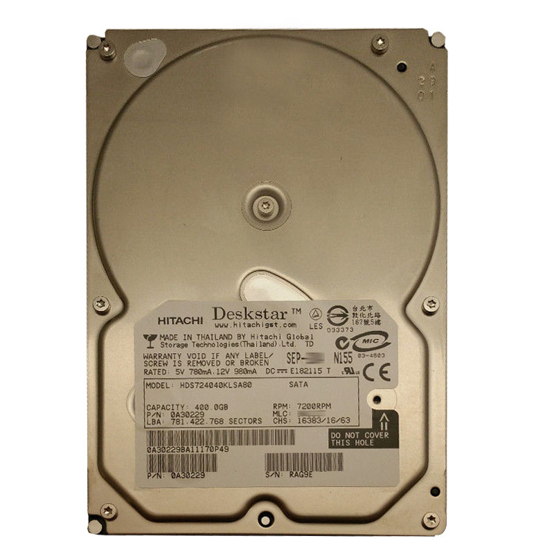 Hitachi 0A30229 - 400GB 7.2K SATA 1.5Gbps 3.5Inch 8MB Cache Hard Drive