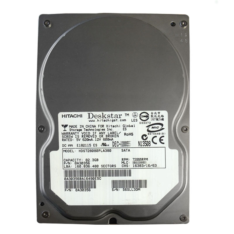 Hitachi 0A30356 - 82.3GB 7.2K SATA 3.0Gbps 3.5Inch 8MB Cache Hard Drive