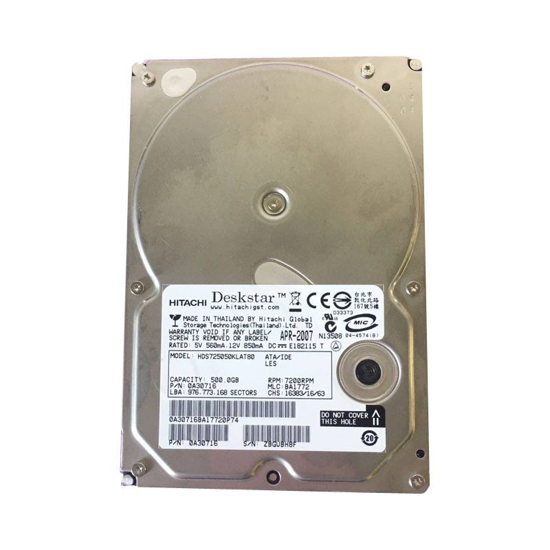 Hitachi 0A30716 - 500GB 7.2K IDE 3.5" Cache Hard Drive