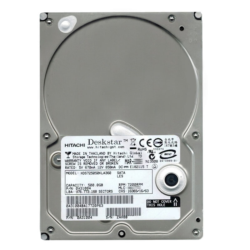 Hitachi 0A31004 - 500GB 7.2K SATA 3.0Gbps 3.5Inch 16MB Cache Hard Drive