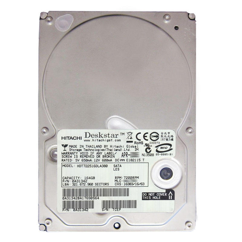 Hitachi 0A31342 - 164GB 7.2K SATA 3.0Gbps 3.5Inch 8MB Cache Hard Drive