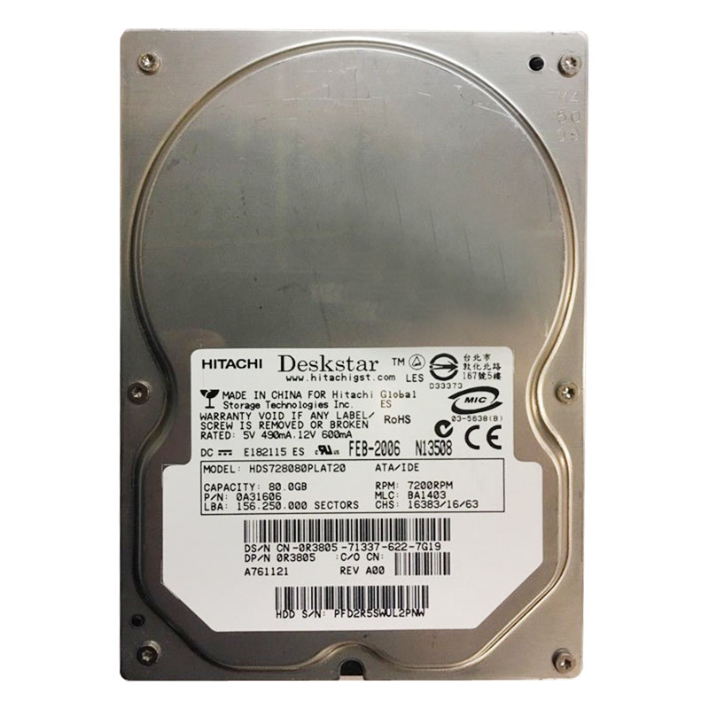 Hitachi 0A31606 - 80GB 7200RPM 3.5Inch IDE Hard Drive