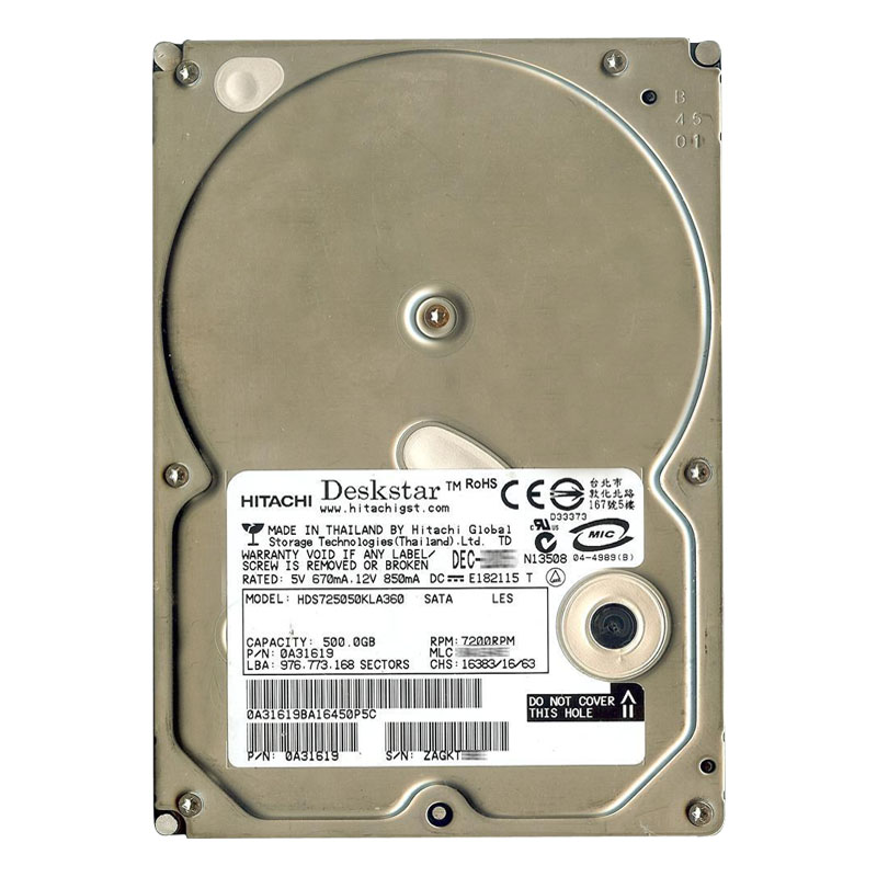 Hitachi 0A31619 - 500GB 7.2K SATA 3.0Gbps 3.5Inch 16MB Cache Hard Drive