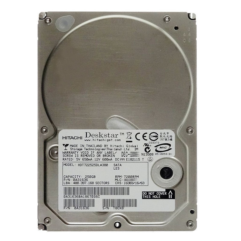 Hitachi 0A31636 - 250GB 7.2K SATA 3.0Gbps 3.5Inch 8MB Cache Hard Drive