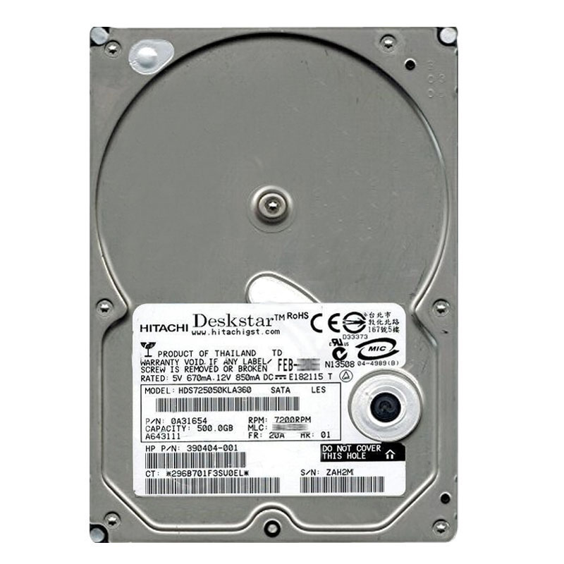 Hitachi 0A31654 - 500GB 7.2K SATA 3.0Gbps 3.5Inch 16MB Cache Hard Drive
