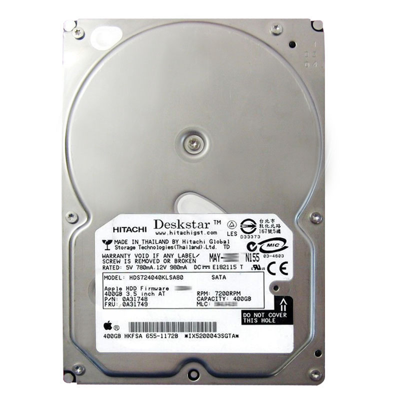 Hitachi 0A31748 - 400GB 7.2K SATA 1.5Gbps 3.5Inch 8MB Cache Hard Drive