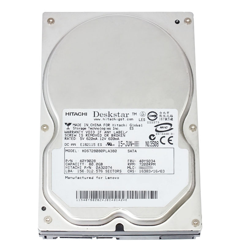 Hitachi 0A32074 - 80GB 7.2K SATA 3.0Gbps 3.5Inch 8MB Cache Hard Drive