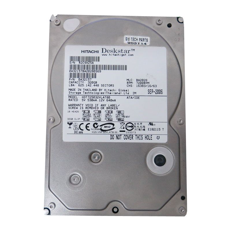0A32157.jpg Hitachi 0A32157 - 320GB 7.2K IDE 3.5" Cache Hard Drive - Image 1
