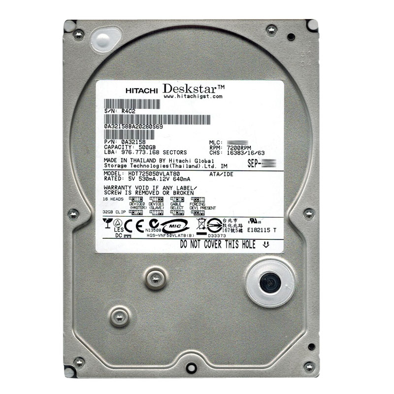 Hitachi 0A32158 - 500GB 7.2K IDE 3.5Inch 8MB Cache Hard Drive