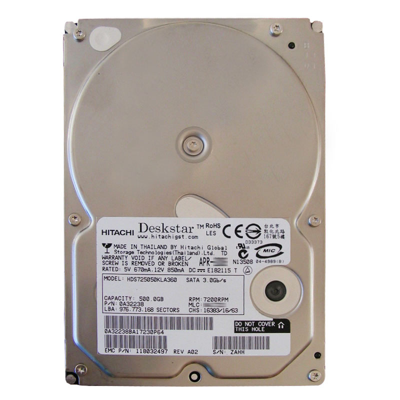 Hitachi 0A32238 - 500GB 7.2K SATA 3.0Gbps 3.5Inch 16MB Cache Hard Drive