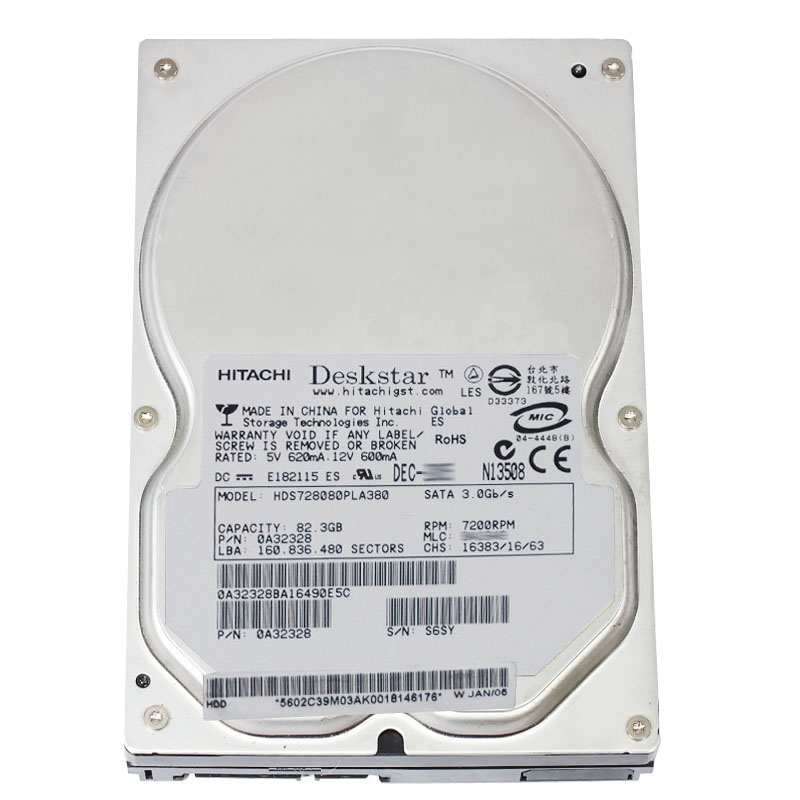 Hitachi 0A32328 - 82.3GB 7.2K SATA 3.0Gbps 3.5Inch 8MB Cache Hard Drive