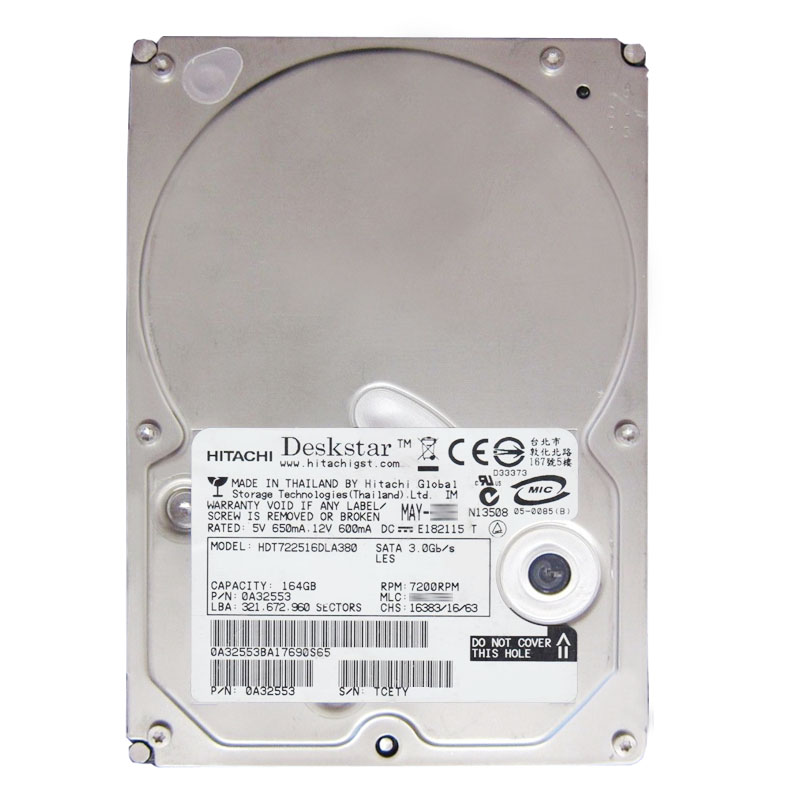Hitachi 0A32553 - 164GB 7.2K SATA 3.0Gbps 3.5Inch 8MB Cache Hard Drive