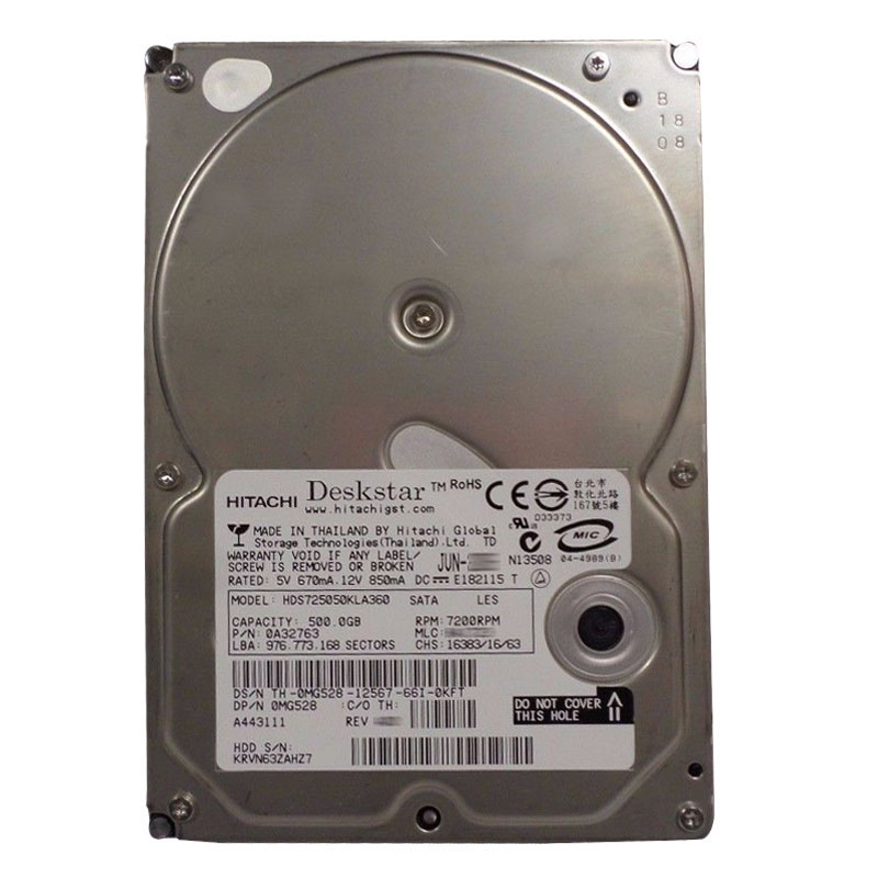 Hitachi 0A32763 - 500GB 7.2K SATA 3.0Gbps 3.5Inch 16MB Cache Hard Drive