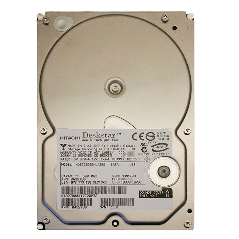 Hitachi 0A32780 - 500GB 7.2K SATA 3.0Gbps 3.5Inch 16MB Cache Hard Drive