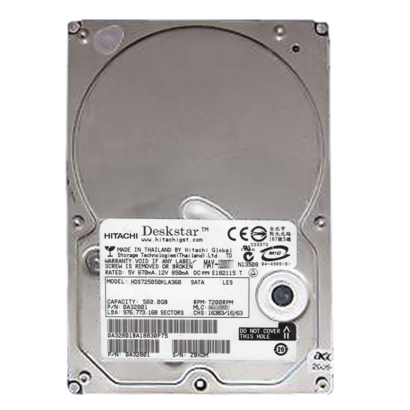 Hitachi 0A32801 - 500GB 7.2K SATA 3.0Gbps 3.5Inch 16MB Cache Hard Drive