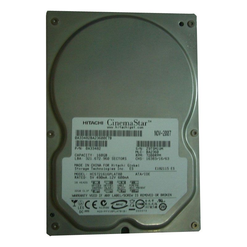 Hitachi 0A33482 - 160GB 7.2K IDE 3.5" Hard Drive