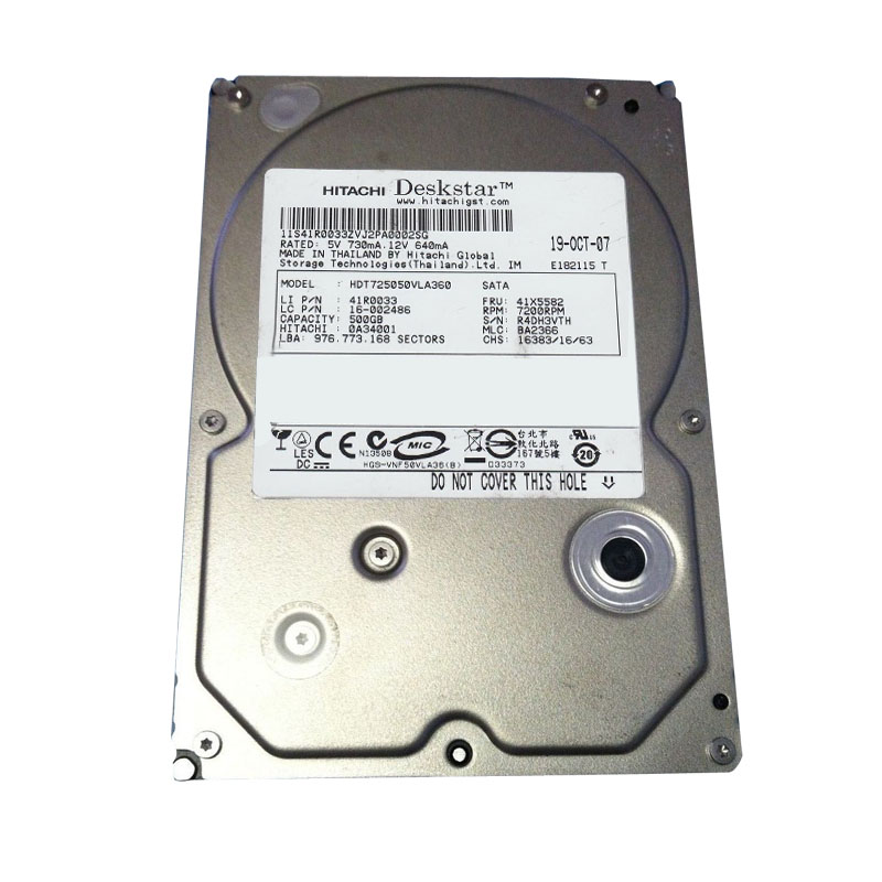0A34001 Hitachi - 500GB 7.2K SATA 3.5" Hard Drive