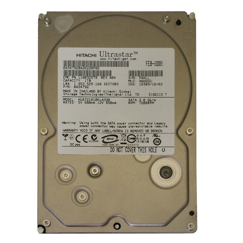 Hitachi 0A34792 - 1TB 7.2K SATA 3.0Gbps 3.5Inch 32MB Cache Hard Drive