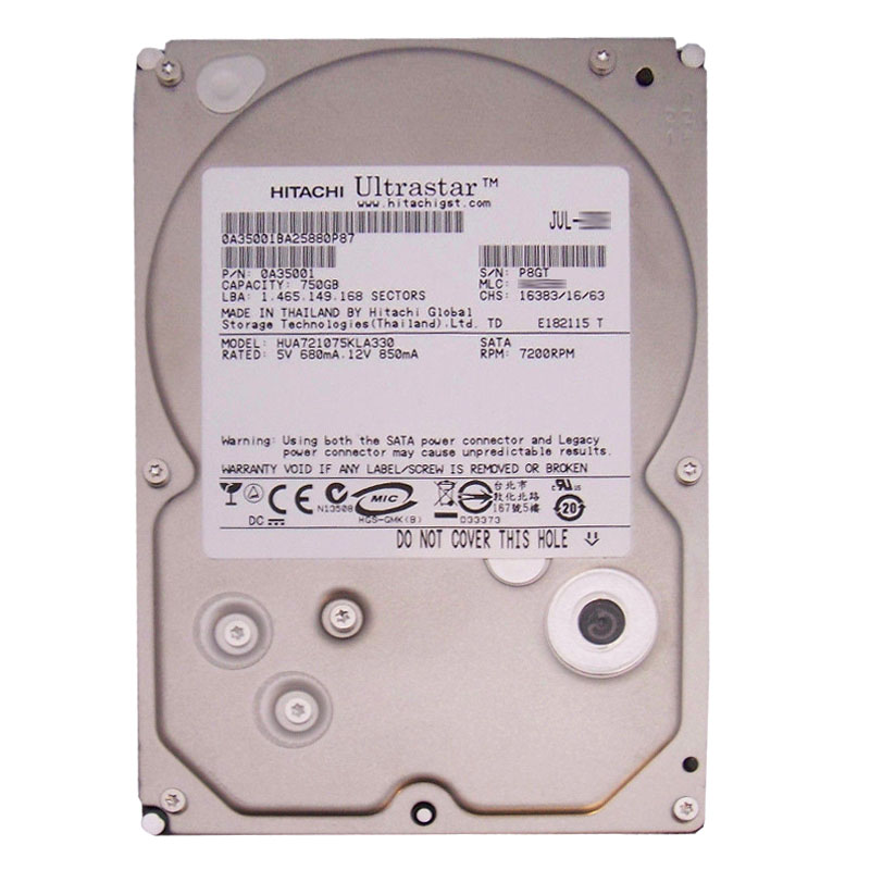 Hitachi 0A35001 - 750GB 7.2K SATA 3.0Gbps 3.5Inch 32MB Cache Hard Drive