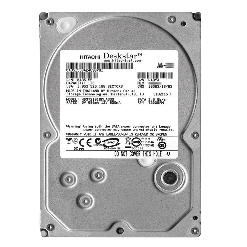 Hitachi 0A35155 - 1TB 7.2K SATA 3.0Gbps 3.5Inch 32MB Cache Hard Drive
