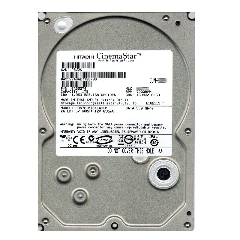 Hitachi 0A35274 - 1TB 7.2K SATA 3.0Gbps 3.5Inch 32MB Cache Hard Drive