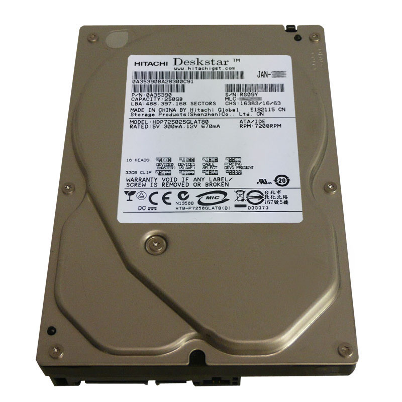 Hitachi 0A35390 - 250GB 7.2K PATA 3.5Inch 8MB Cache Hard Drive