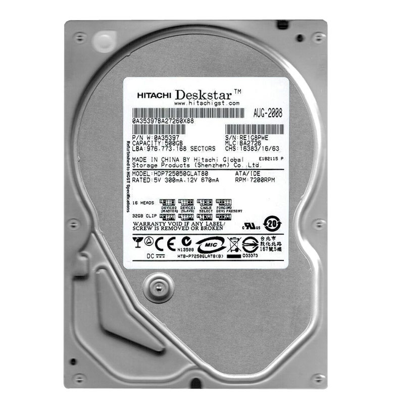 Hitachi 0A35397 - 500GB 7.2K IDE 3.5Inch 8MB Cache Hard Drive