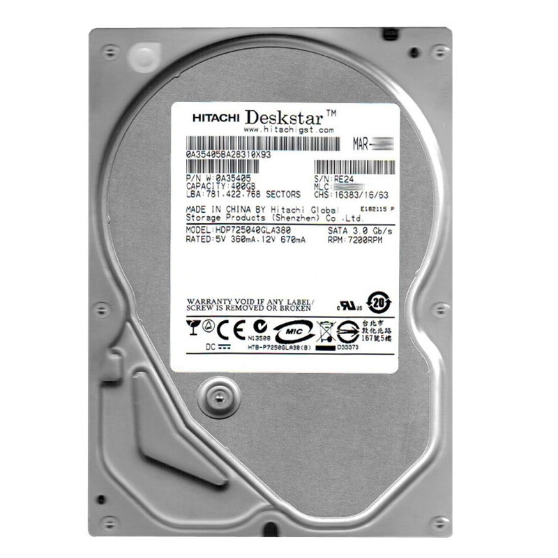 Hitachi 0A35405 - 400GB 7.2K SATA 3.0Gbps 3.5Inch 8MB Cache Hard Drive