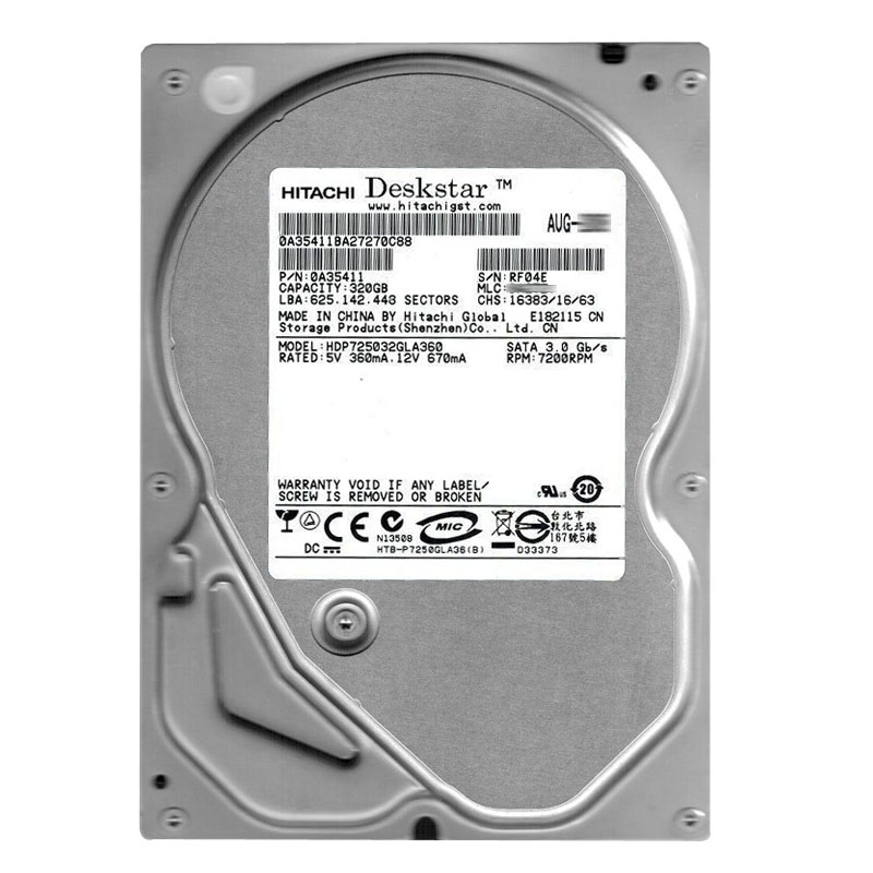 Hitachi 0A35411 - 320GB 7.2K SATA 3.0Gbps 3.5Inch 16MB Cache Hard Drive