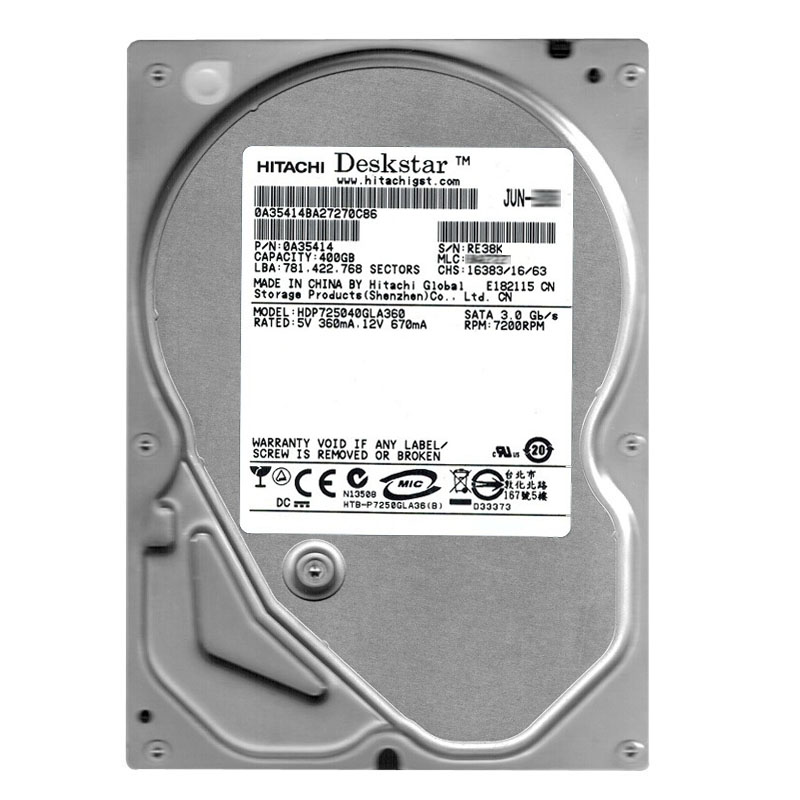 Hitachi 0A35414 - 400GB 7.2K SATA 3.0Gbps 3.5Inch 16MB Cache Hard Drive