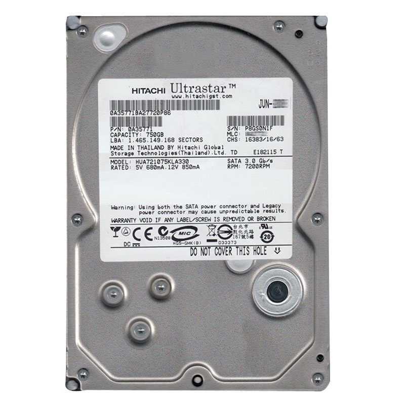 Hitachi 0A35771 - 750GB 7.2K SATA 3.0Gbps 3.5Inch 32MB Cache Hard Drive