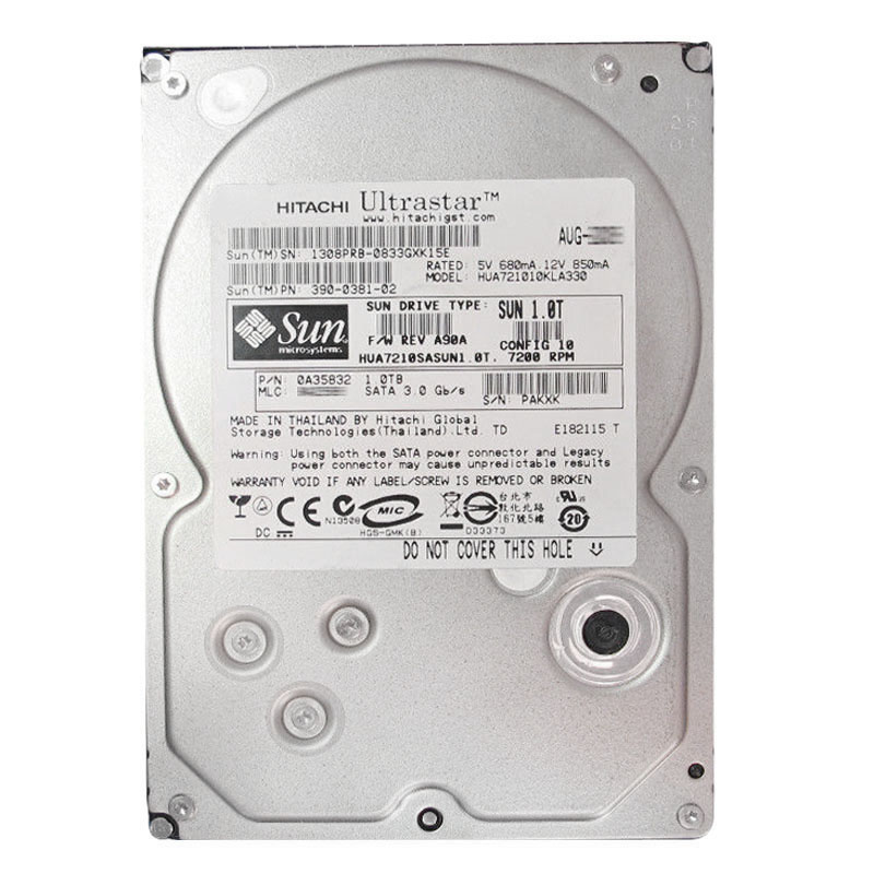 0A35832.jpg Hitachi 0A35832 - 1TB 7.2K SATA 3.0Gbps 3.5Inch 32MB Cache Hard Drive - Image 1