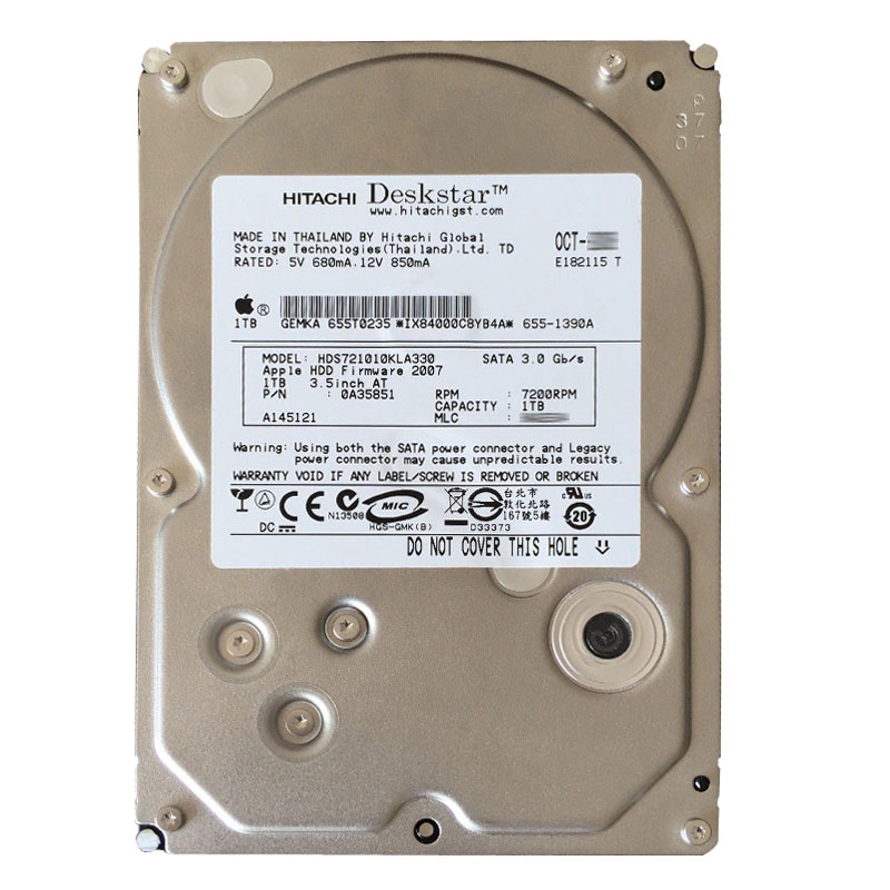 0A35851.jpg Hitachi 0A35851 - 1TB 7.2K SATA 3.0Gbps 3.5Inch 32MB Cache Hard Drive - Image 1