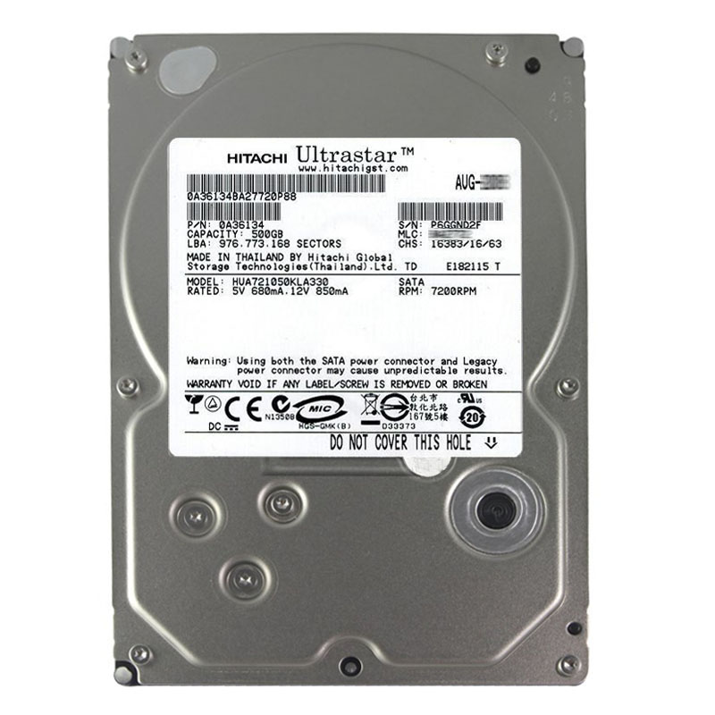 Hitachi 0A36134 - 500GB 7.2K SATA 3.5Inch Hard Drive