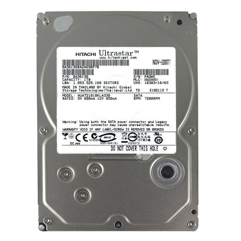 Hitachi 0A36136 - 1TB 7.2K SATA 3.0Gbps 3.5Inch 32MB Cache Hard Drive