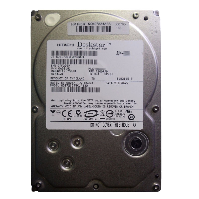 Hitachi 0A36191 - 750GB 7.2K SATA 3.0Gbps 3.5Inch 32MB Cache Hard Drive