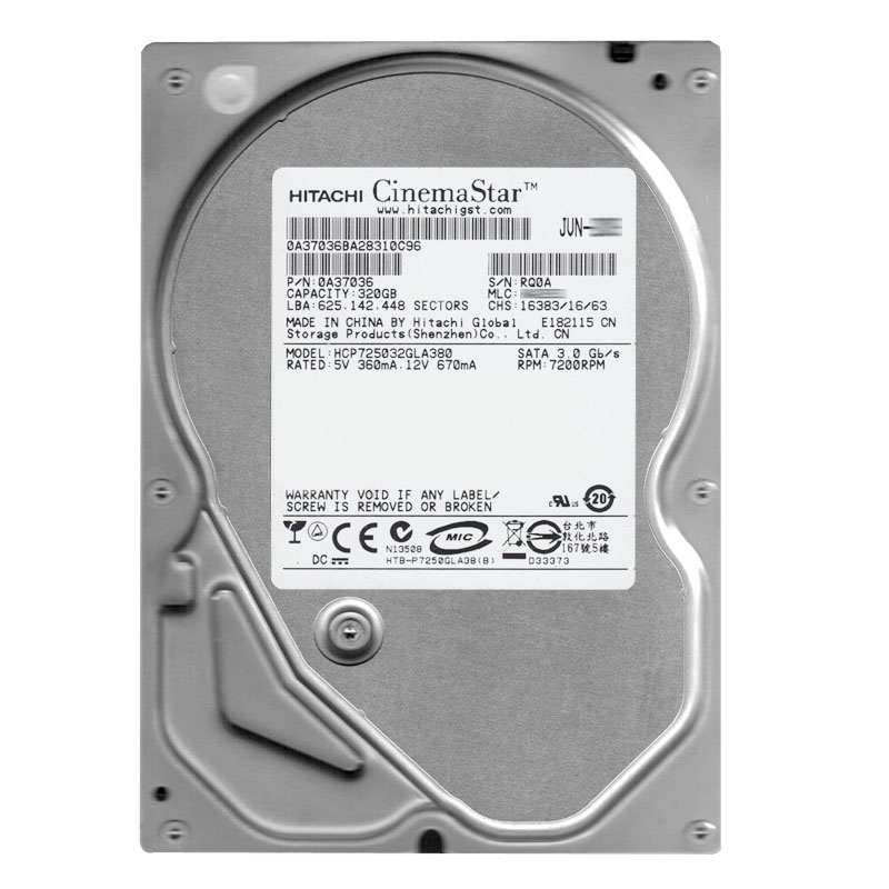 Hitachi 0A37036 - 320GB 7.2K SATA 3.0Gbps 3.5Inch 8MB Cache Hard Drive